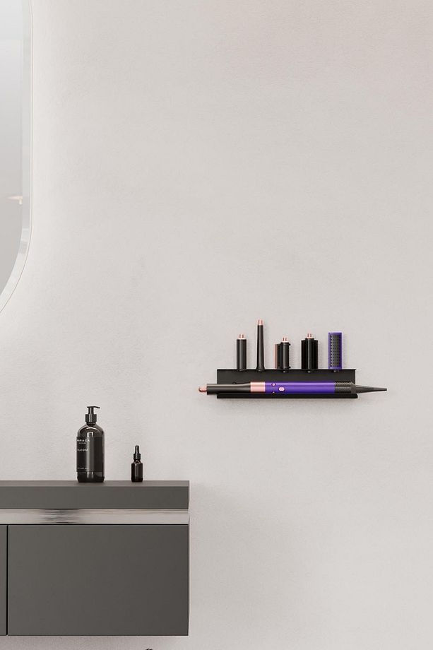 Dyson Airwrap-Multistyler Uyumlu Aksesuar Standı Paslanmaz Çelik,Vida&Bant Çift Montaj Seçeneği Raf - 4