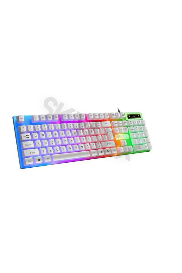 Beyaz Rgb Işıklı Kablolu Q Klavye Mouse Set - 7