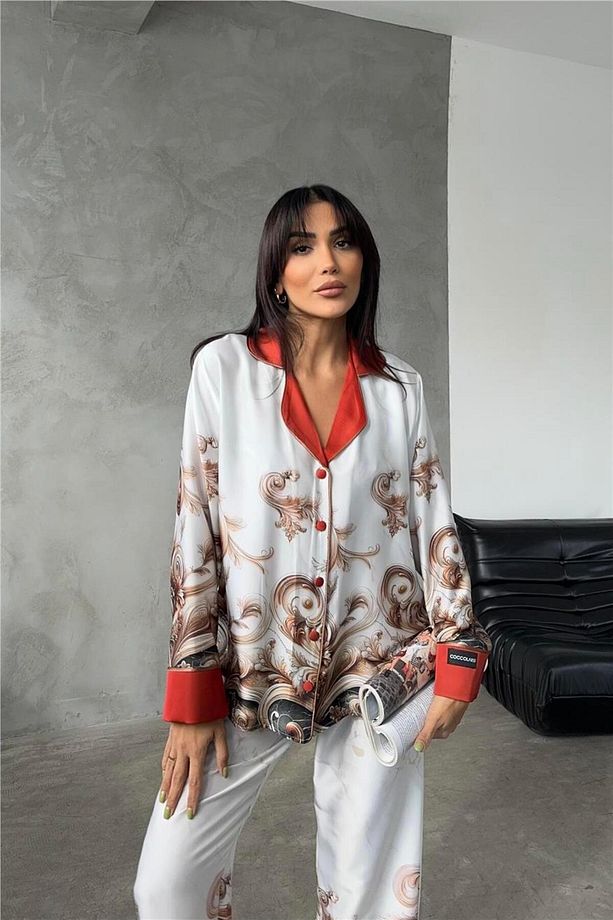 Corso D'acqua Saten Üçlü Pijama Takımı Cdk03 - 2
