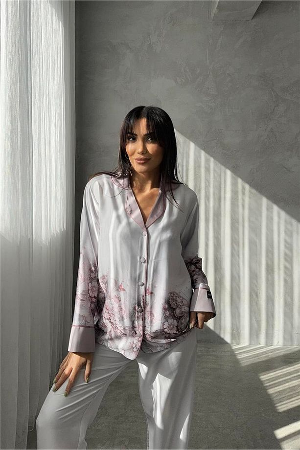 Corso D'acqua Saten Üçlü Pijama Takımı Cdk08 - 2