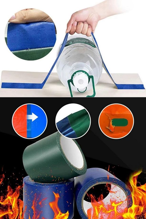 ® 5 cm x 5 mt. Yapışkanlı  Çadır Tente Hortum Tamir Bandı - 2