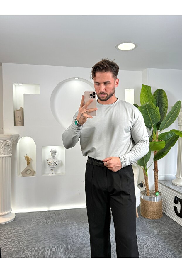 Beyaz Basic Regular Fit Badi - 5