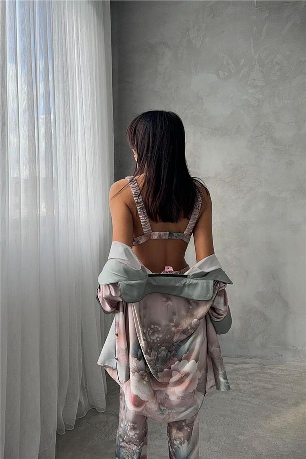 Corso D'acqua Saten Üçlü Pijama Takımı Cdk17 - 3