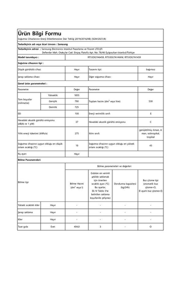 RT53DG7A14WWTR Çift Kapılı No Frost Buzdolabı - 3