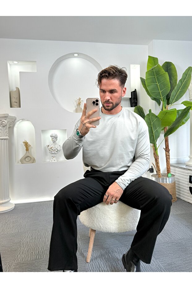 Beyaz Basic Regular Fit Badi - 2