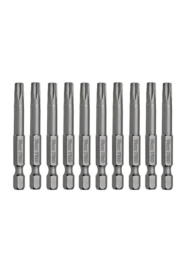 Bits Uç Mıknatıslı Torx T30 100 mm 10'lu Set Kutulu Manyetik 1/4" Matkap Ucu Tork 10 cm Uzunluk - 4