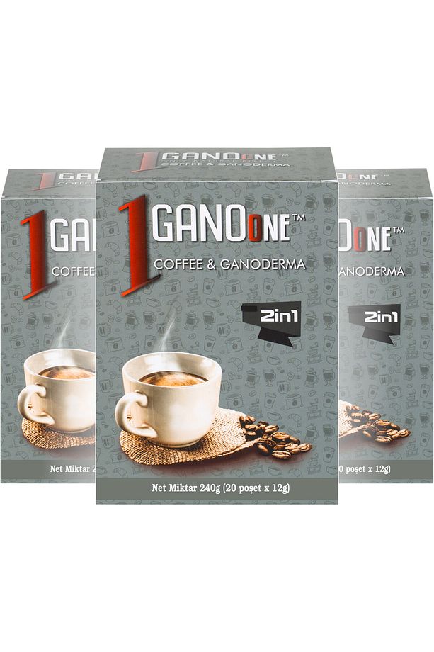2 Kutu 2in1, Ganoderma Reishi Mantarı Özütlü Kahve Karışımı - (40 POŞET X 12G) - 4