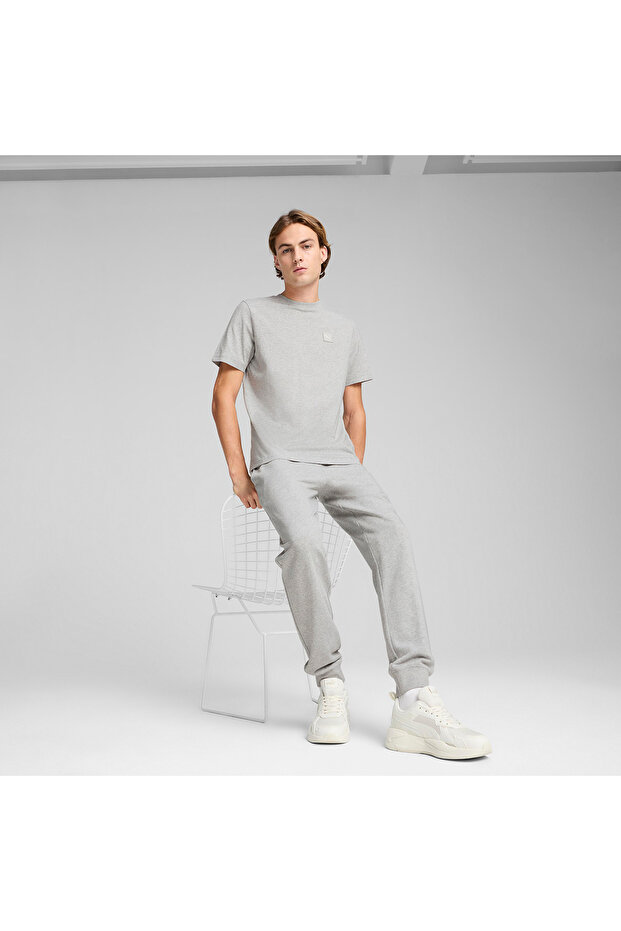Essentials Elevated Erkek Gri Günlük Stil T-Shirt 69089304 - 3