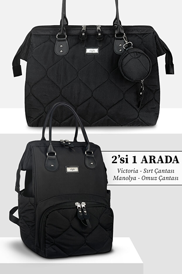 Millennium X Pro Siyah Takım Kadın Bebek Bakım Sırt Ve Omuz Çantası - 1