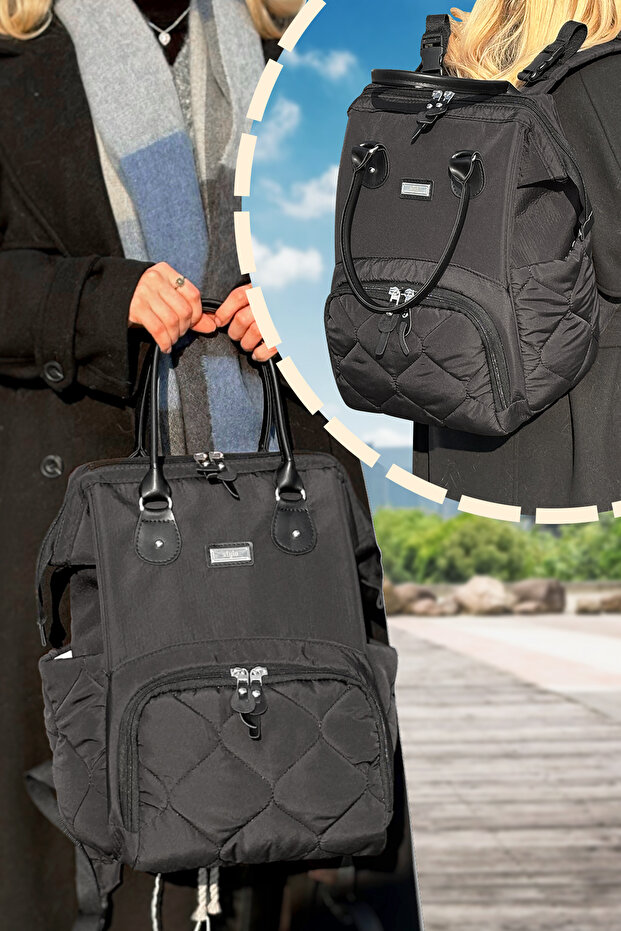 Millennium X Pro Siyah Takım Kadın Bebek Bakım Sırt Ve Omuz Çantası - 6