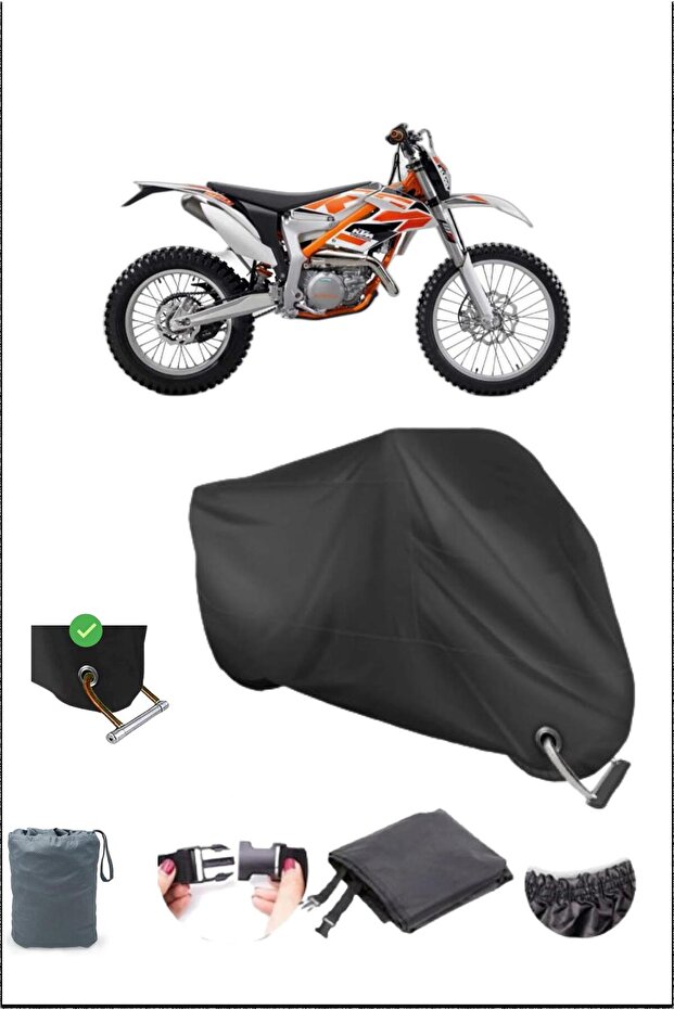قماش القنب الأسود KTM 250 Freerider المتين المتوافق مع القماش القطني المقاوم للماء للدراجات النارية
