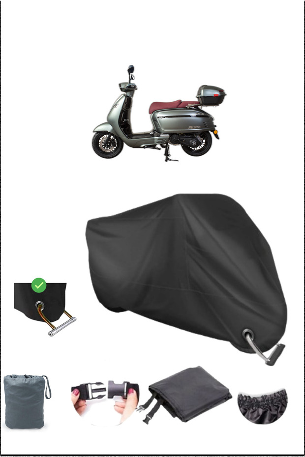 قماش القنب للدراجات النارية المقاوم للماء متوافق مع قفل متين من Black Falcon Martını125