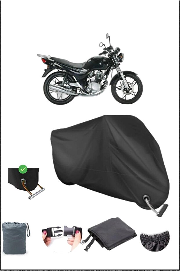 قماش القنب للدراجات النارية المقاوم للماء متوافق مع قفل متين Sym Xs125k باللون الأسود