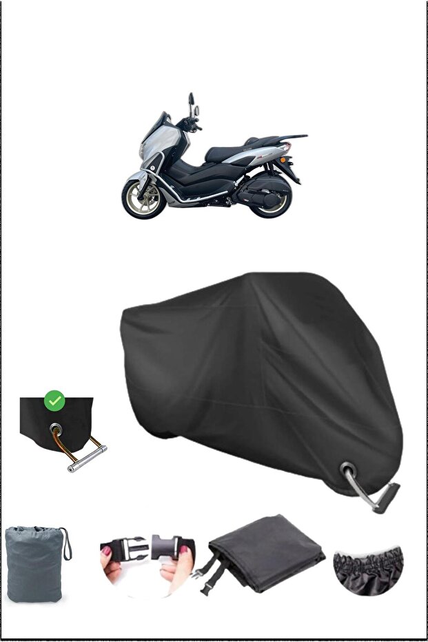 قماش القنب للدراجات النارية المقاوم للماء متوافق مع قفل متين من Black Falcon Cmax155