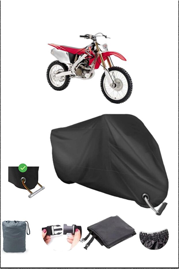قماش القنب الأسود للدراجات النارية Honda Crf250x المتين المتوافق مع القفل المقاوم للماء