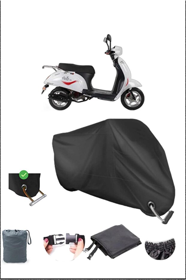 قماش القنب للدراجات النارية المقاوم للماء متوافق مع قفل متين Black Falcon Soft50
