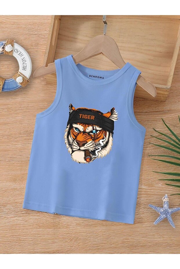 Cartoon Character Printed Sleeveless Children's T-Shirt