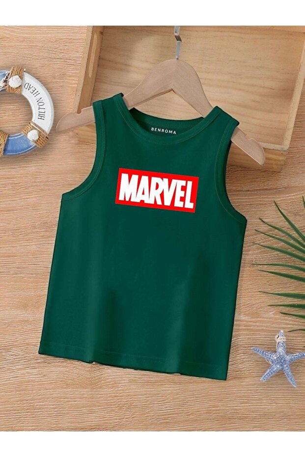 Cartoon Character Printed Sleeveless Children's T-Shirt