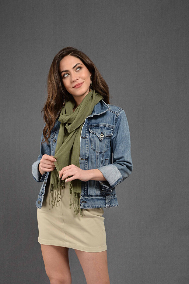 Haki Yeşil Fular - 2