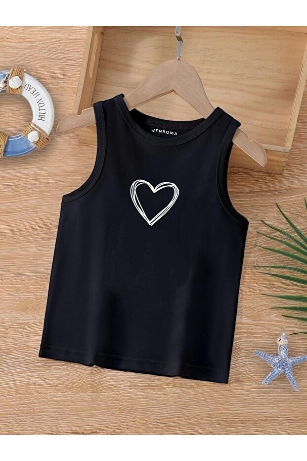 Cartoon Character Printed Sleeveless Children's T-Shirt