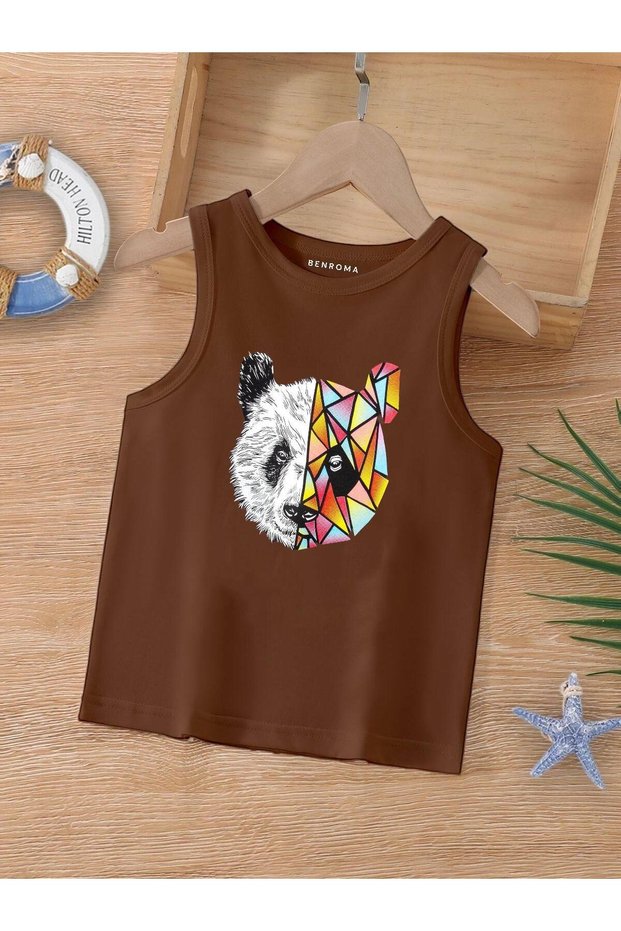 Cartoon Character Printed Sleeveless Children's T-Shirt