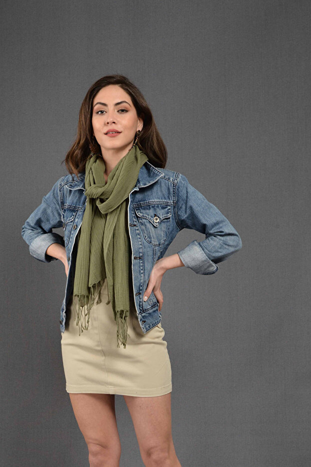 Haki Yeşil Fular - 6