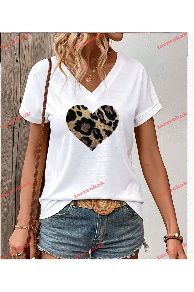 Leopard Patterned Soft Heart - 1