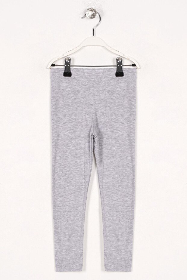 Unprinted Gray Color Girl's Tights
