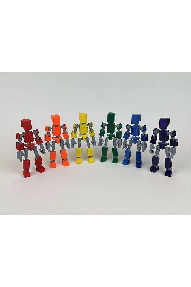 Hareketli Mini 13 Robot Oyuncak 8 Cm - Gri Siyah 1 Adet - 4