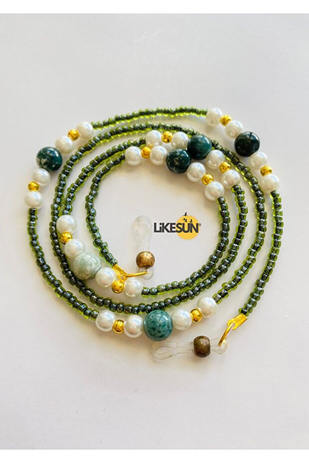 Beaded Emerald Collection - Women's Glasses Strap and Lanyard