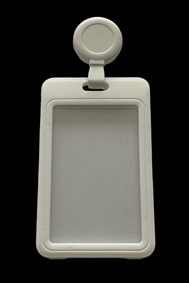 White Yoyo Premium White Vertical Name Badge Card Framed Card Protector