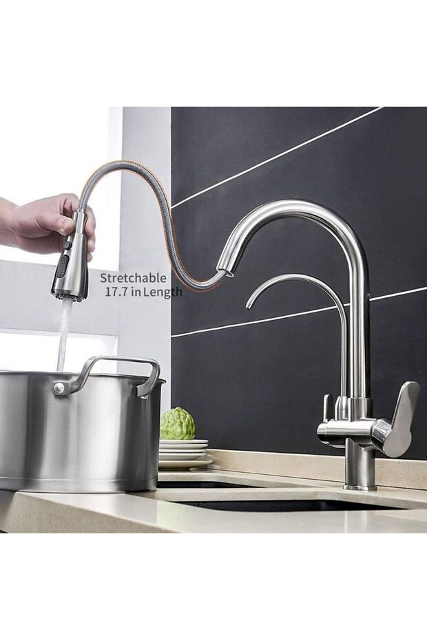 Arıtmalı Spiralli Pull-out Mutfak Bataryası - 3