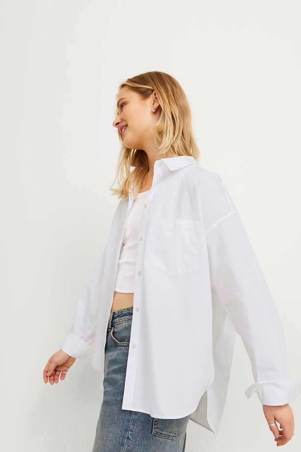 Kadın Basic Oversize Poplin Gömlek - Jamie - 6