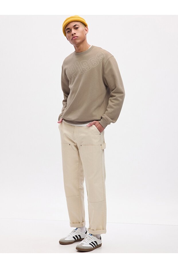 Erkek Bej Gap Logo Sweatshirt - 2