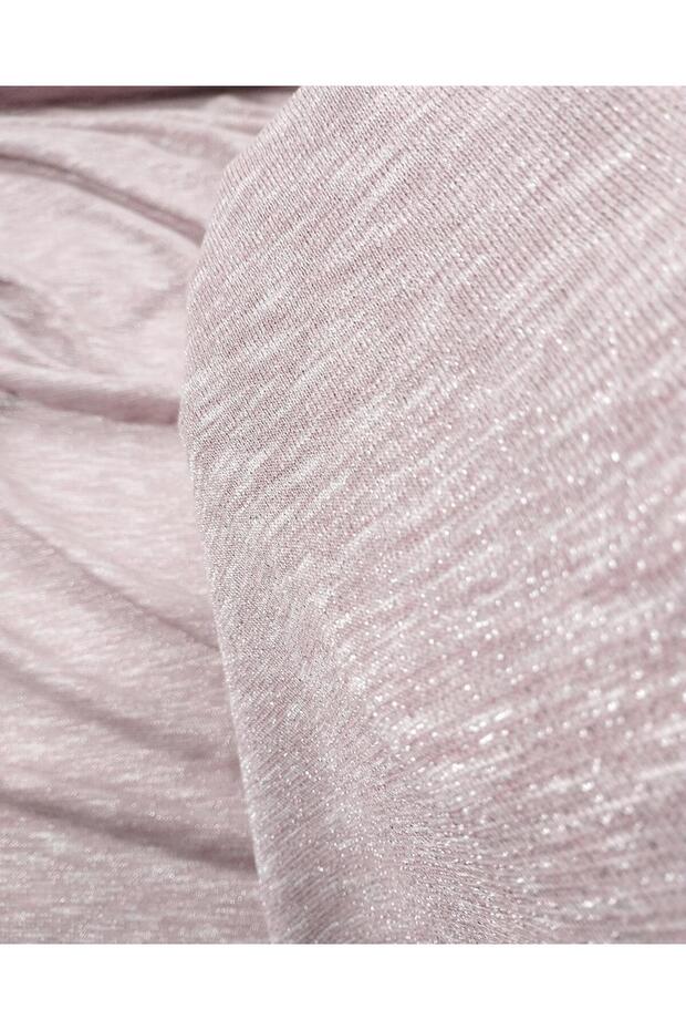 Pink Lame Glitter Thin Knitwear Width: 150