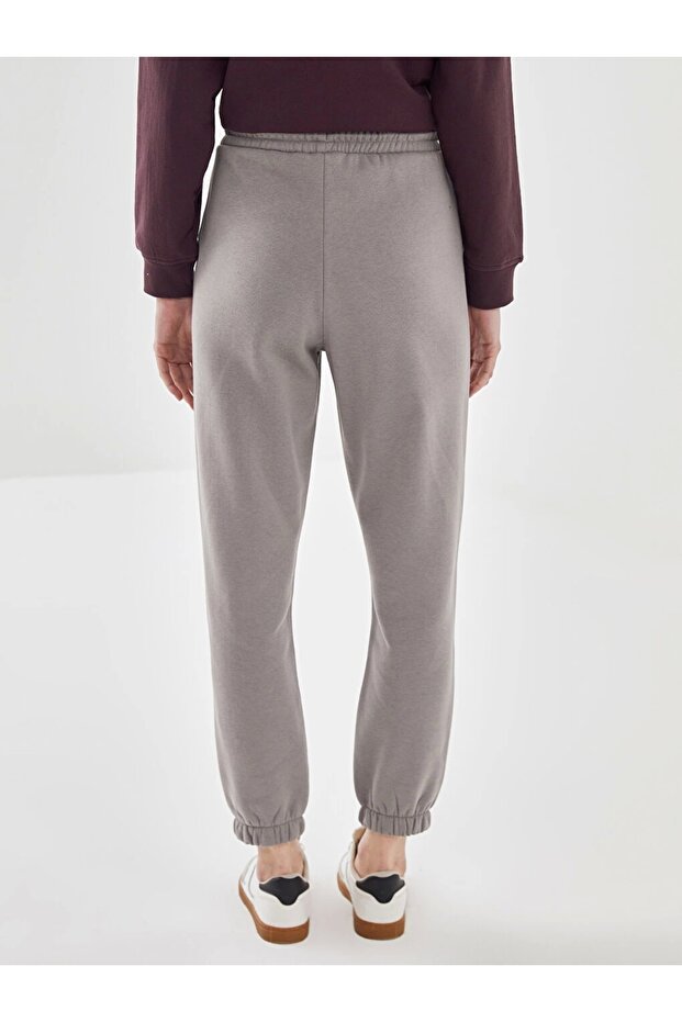 LCW Vision Gri Beli Lastikli Kadın Kalın Jogger Eşofman Altı - 4