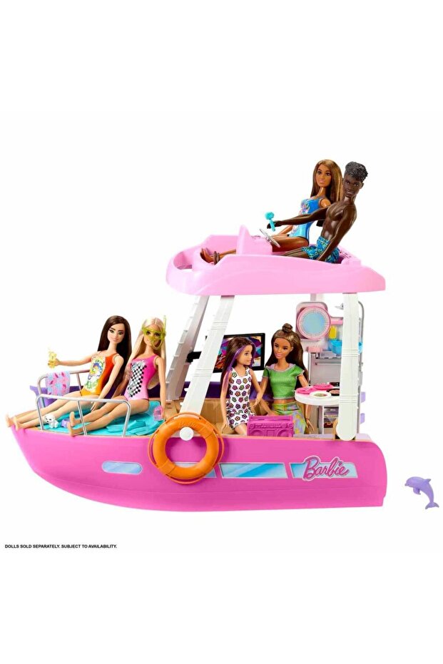 'nin Rüya Teknesi Havuzlu ve kaydıraklı Barbie'nin Rüya Botu oyun seti ve aksesuarlar HJV37 - 6