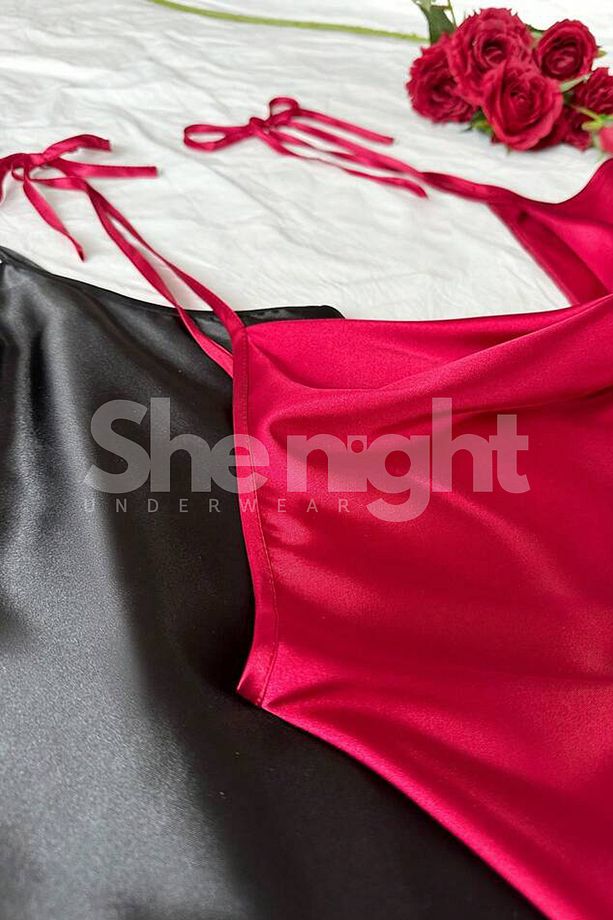 Pijama Takımı Şortlu Gecelik Sabahlık Takımı - 3