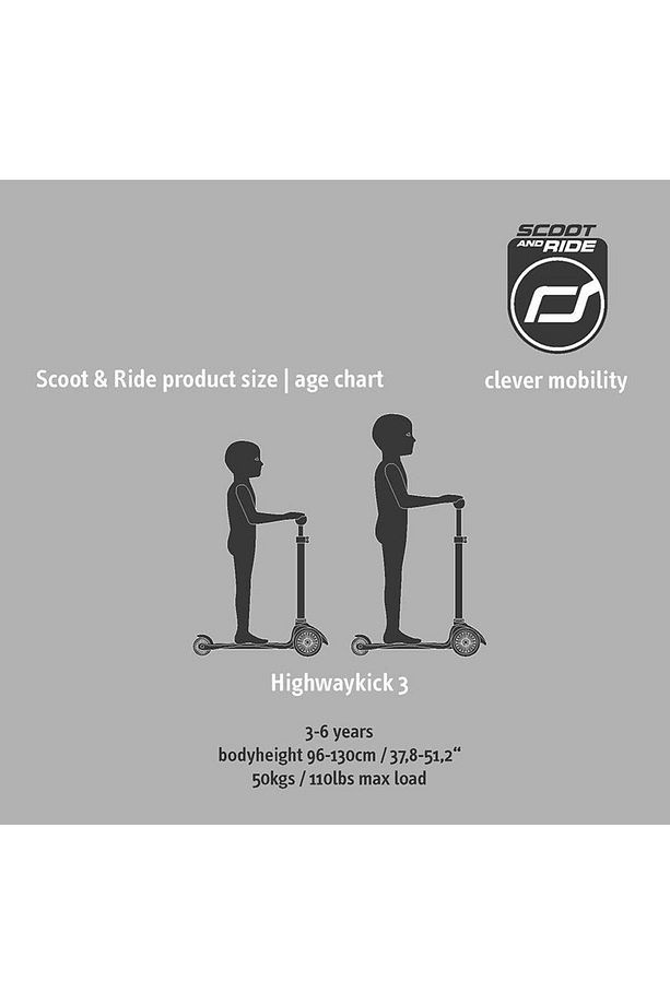 Highwaykick 3 Led Tekerlekli Çocuk Scooter Kiwi 170301-96359 - 3