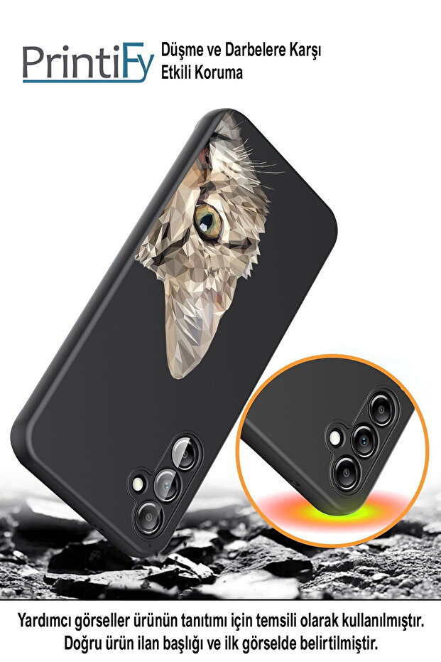 Xiaomi Redmi A1 / A2 Plus ile Uyumlu Catface Tasarımlı Yeşil Lansman Kılıf - 5