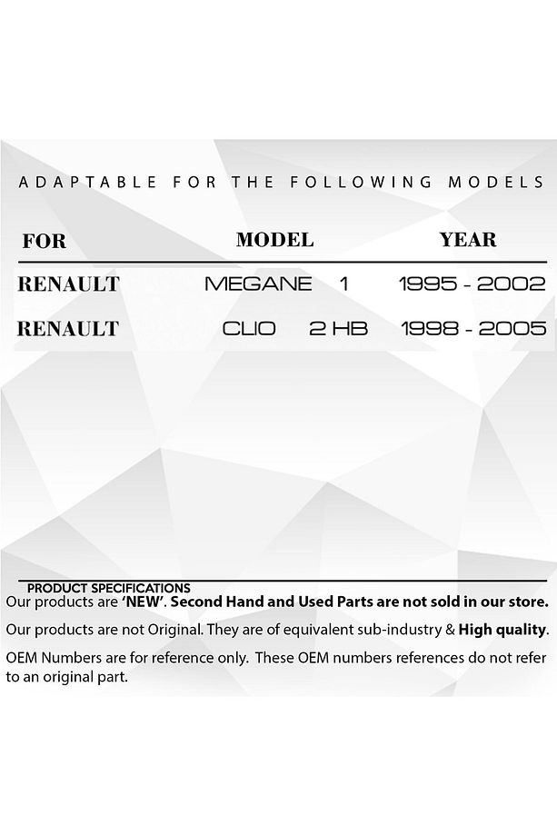Renault Megane 1, Clio2 için Sağ ve Sol Kapı İç Açma Kolu-ÖN-ARKA-SET - 2