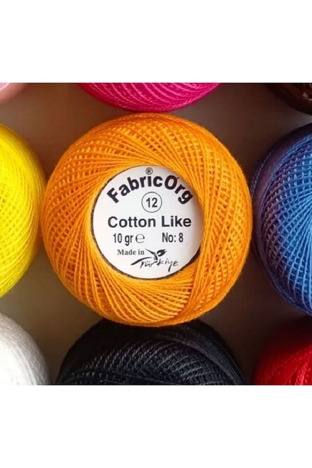 Cotton Like Etamin-kanaviçe Iplik (10 GR-NO8 İP) - TEK YUMAK - 12 Numaralı Renk - 2