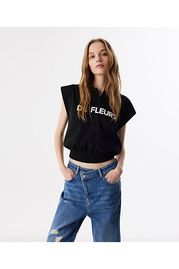 SLOGAN BASKILI TRİKO - 1