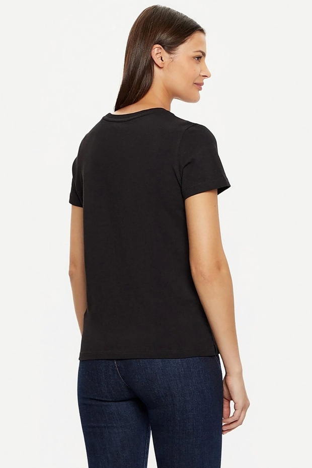 SS CN PYTHON LOGO TEE Жіночий чорний футболка W5RI19I3Z14-JBLK - 4