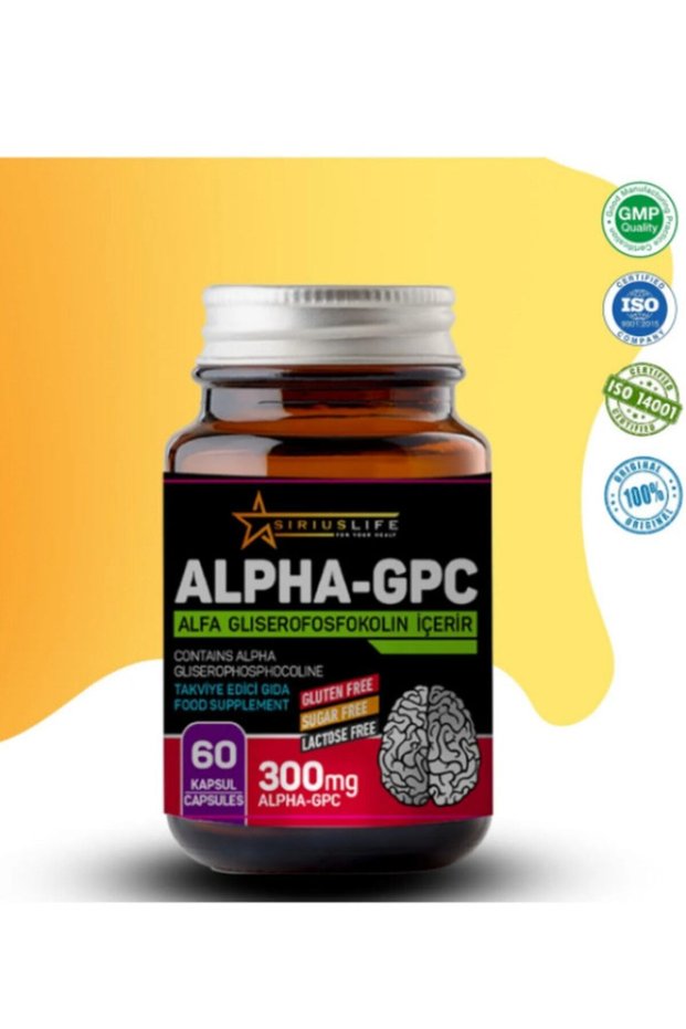 Sirius Alpha GPC Alpha Glycerylphosphorylcholine 300 mg 60 Capsules