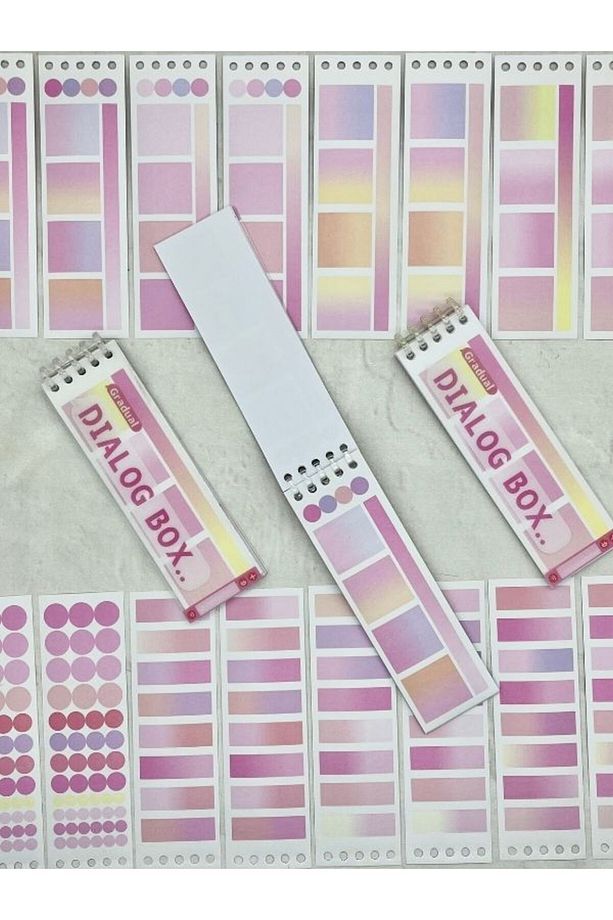 20 Yaprak Binderli Pembe Tonları Planlayıcı İndeks/İndex Sticker/Postit/Post-it - 3