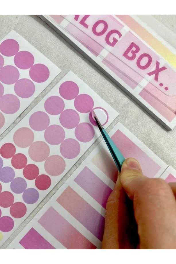 20 Yaprak Binderli Pembe Tonları Planlayıcı İndeks/İndex Sticker/Postit/Post-it - 5