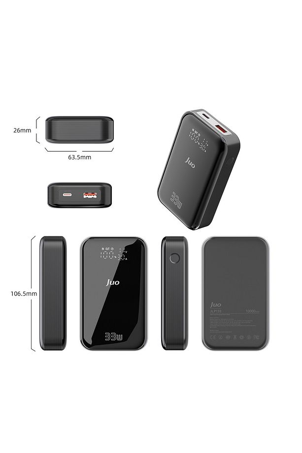 10000 Mah 33w Led Watt Amper Göstergeli Usb-a Type-c Powerbank Taşınabilir Hızlı Şarj Cihazı - 8