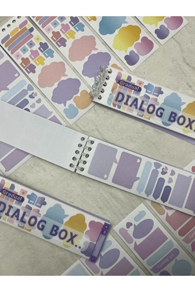 20 Yaprak 278 Adet Binderli Mor Tonları İndeks/İndex Sticker/Etiket/Çıkartma/Postit/Post-it - 5