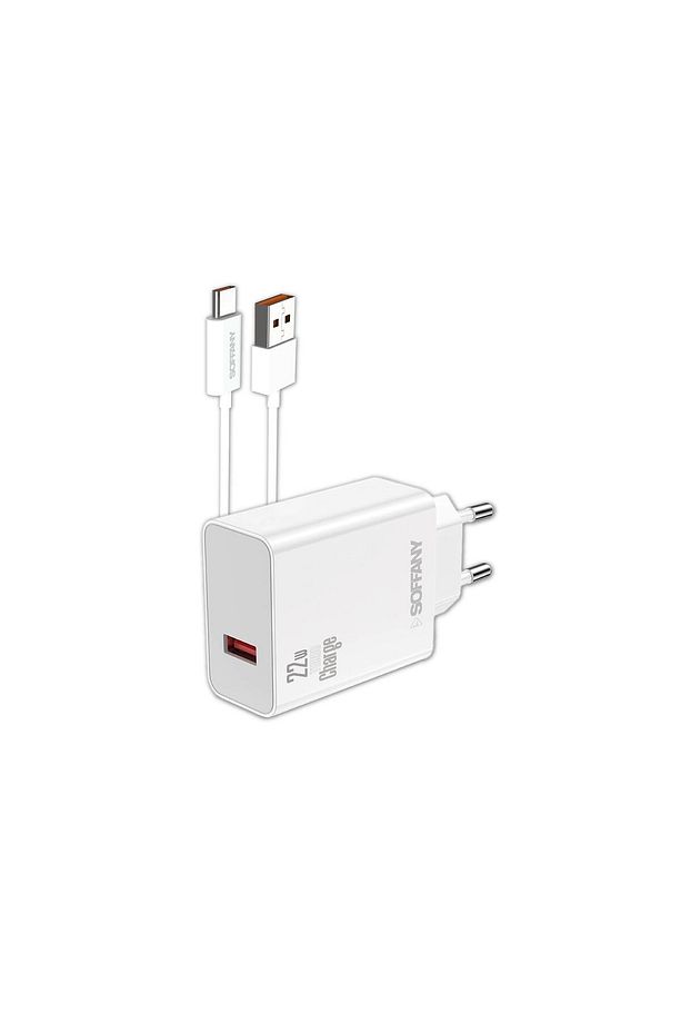 Sy-022-01 2x Turbo 22w Şarj Seti, Şarj Cihazı Ve Kablo, Adaptör Ve Kablo, Usb-a To Type-c - 1